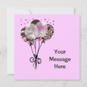Ballon Birthday Invitation ~ Customize! Kaart (Achterkant)