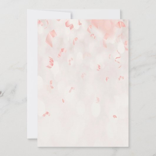 Ballon Birthday Invitation Flat Card Kaart (Achterkant)