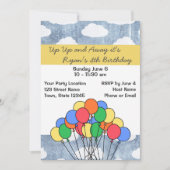 Ballon Birthday Invitation Kaart (Voorkant)