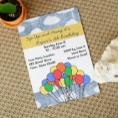 Ballon Birthday Invitation Kaart