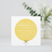 Ballon Birthday Invitation - Lemon Kaart (Staand voorkant)