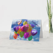 Ballon Birthday Kaart (Voorkant)