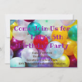 Ballon Birthday Kaart (Voorkant)