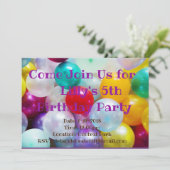 Ballon Birthday Kaart (Staand voorkant)