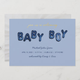 Ballon Blue Boy Mylar - Aankondiging Baby