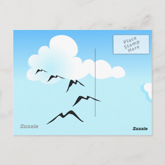 ballon, briefkaart (Achterkant)