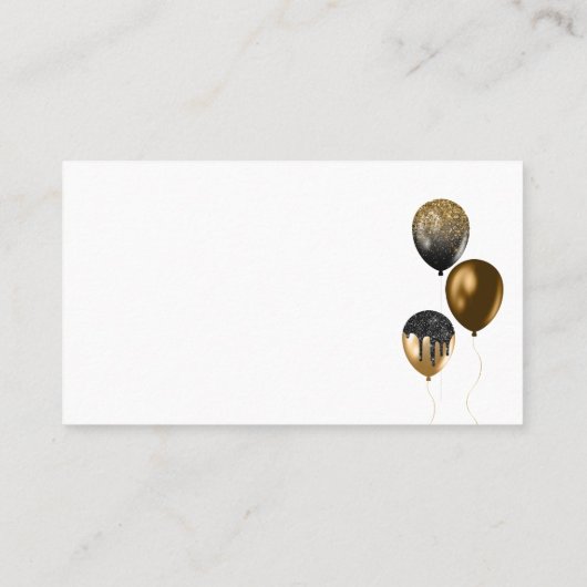 Ballon Bronze Gold Event Planner Contactkaartje (Achterkant)