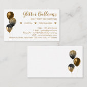 Ballon Bronze Gold Event Planner Contactkaartje (Voorkant / Achterkant)