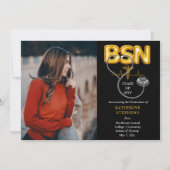 ballon BSN Caduceus Stethoscoop Afstudeerder Aankondiging (Voorkant)