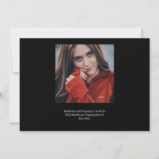 ballon BSN Caduceus Stethoscoop Afstudeerder Aankondiging (Achterkant)