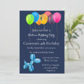Ballon Bunch Birthday Party Invitation Kaart (Staand voorkant)