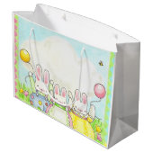 Ballon Bunnies Gift Bag Large Cadeautasje (Achterkant Gekanteld)