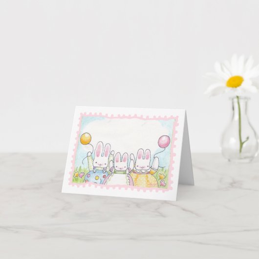 Ballon Bunny Verjaardag Kaart (Kleine Plant)