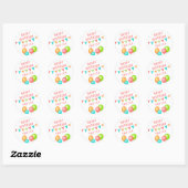 Ballon Bunting Flag Kind Birthday Ronde Sticker (Vel)