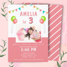 Ballon Bunting Flag Pink Foto Birthday Party