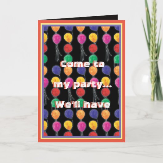 Ballon Bursting Good Times Kaart (Voorkant)