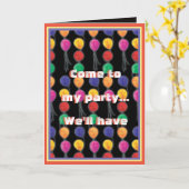 Ballon Bursting Good Times Kaart (Gele Bloem)