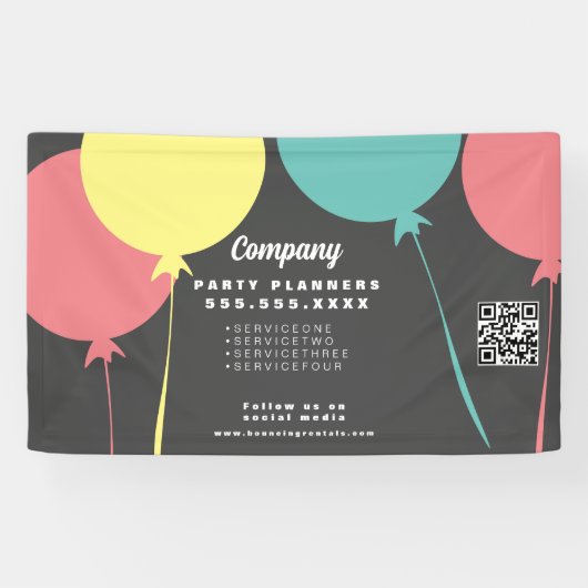 Ballon Business voor partijgebeurtenisplanner Spandoek (Horizontaal)