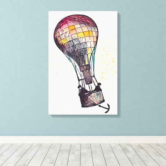 ballon canvas afdruk (Insitu (Houten vloer))