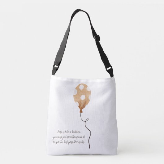 Ballon Canvas tas met Quote (Achterkant)