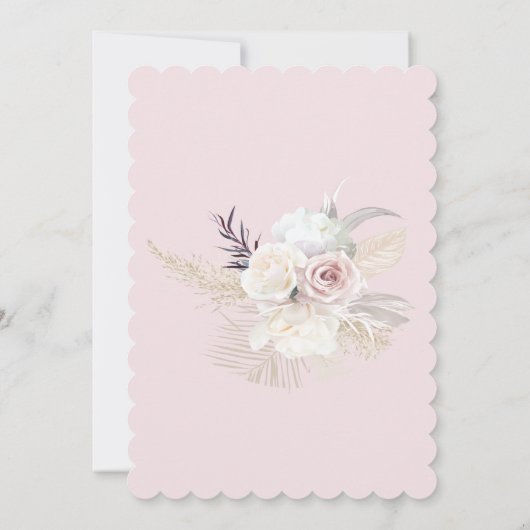 Ballon Christening en First Birthday Invitation Kaart (Achterkant)