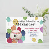 Ballon Colorful Ballon Baseball Sports Birthday (Staand voorkant)