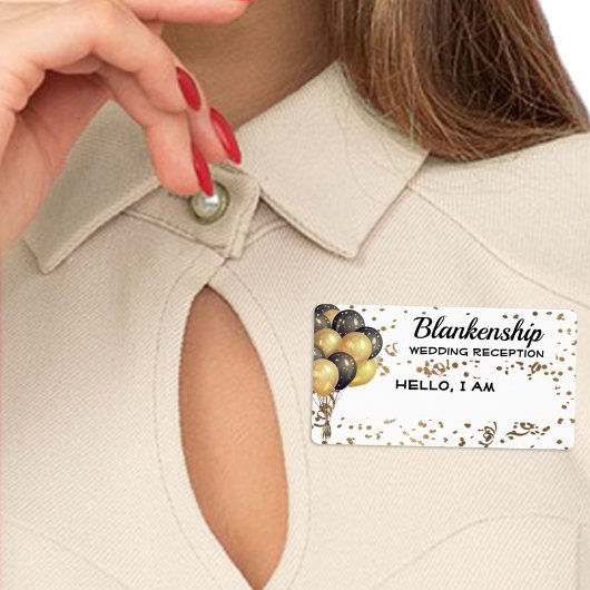 Ballon Confetti Aangepaste naam Label voor weddens