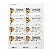 Ballon Confetti Aangepaste naam Label voor weddens (Full Sheet)