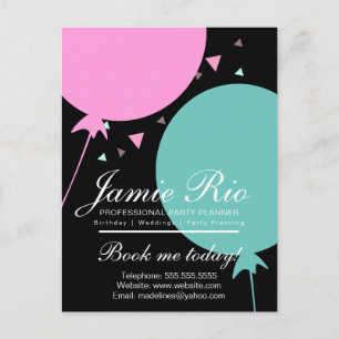 Ballon Confetti voor geboorteplanning van feestdag Briefkaart