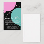 Ballon Confetti voor geboorteplanning van feestdag Visitekaartje (Voorkant / Achterkant)