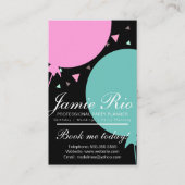 Ballon Confetti voor geboorteplanning van feestdag Visitekaartje (Voorkant)