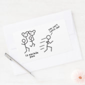 Ballon Dames Sticker! Rechthoekige Sticker (Envelop)