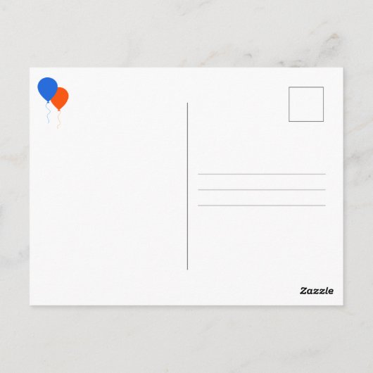 Ballon Design Fun Family Reunion Save the Date Briefkaart (Achterkant)