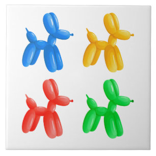 Ballon Dier Kleur Patroon - Kinder & Clown Party Tegeltje