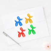 Ballon Dier Kleur Patroon - Kinder & Clown Party Vierkante Sticker (Envelop)