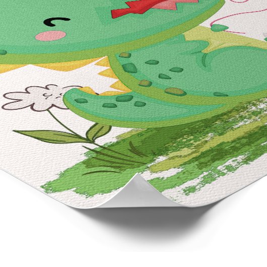 Ballon Dinosaur Nursery Print Kinder Room Poster (Hoek)