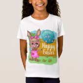 Ballon Diva Bunny Grappig Roze Brillen Pasen T-shirt (Voorkant)