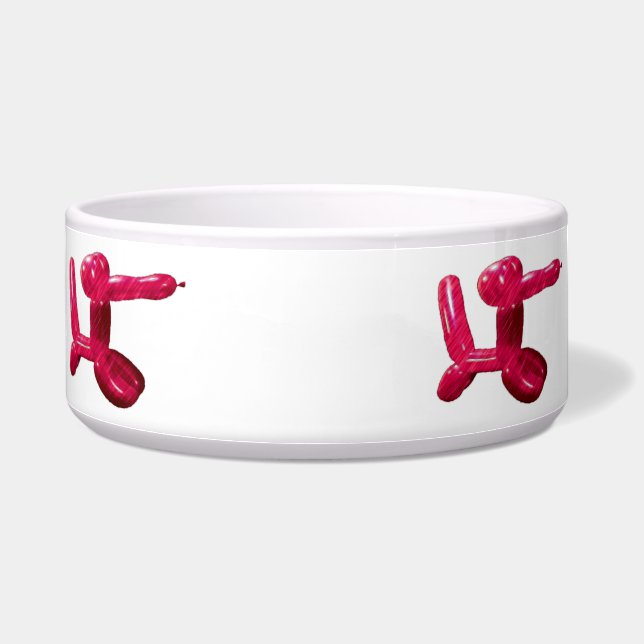 Ballon Dog Bowl - roze Voerbakje (Rechts)