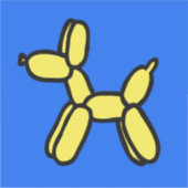 Ballon Dog Giant Vinyl Sticker (Voorkant)