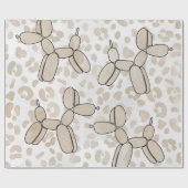 Ballon Dog Leoprad patroon Cadeaupapier (Vlak)