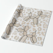 Ballon Dog Leoprad patroon Cadeaupapier (Uitgerold)