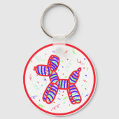 Ballon Dog Party Sleutelhanger (Voorkant)