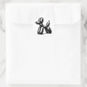 Ballon Dog Ronde Sticker (Tas)