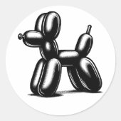 Ballon Dog Ronde Sticker (Voorkant)