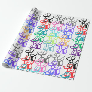 Ballon Dog Wrapping Paper Multi Color Cadeaupapier