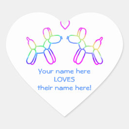  ballon Dogs Heart Sticker