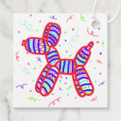 Ballon Dogs Party Favor Labels (Achterkant)