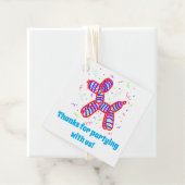 Ballon Dogs Party Favor Labels (In situ)