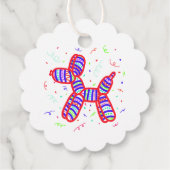 Ballon Dogs Party Favor Labels (Achterkant)