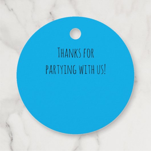 Ballon Dogs Party Favor Labels (Achterkant)